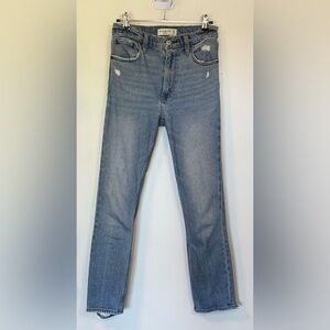 Abercrombie & Fitch AF High Rise Skinny Light Distress Denim Blue Jeans- Size 24
